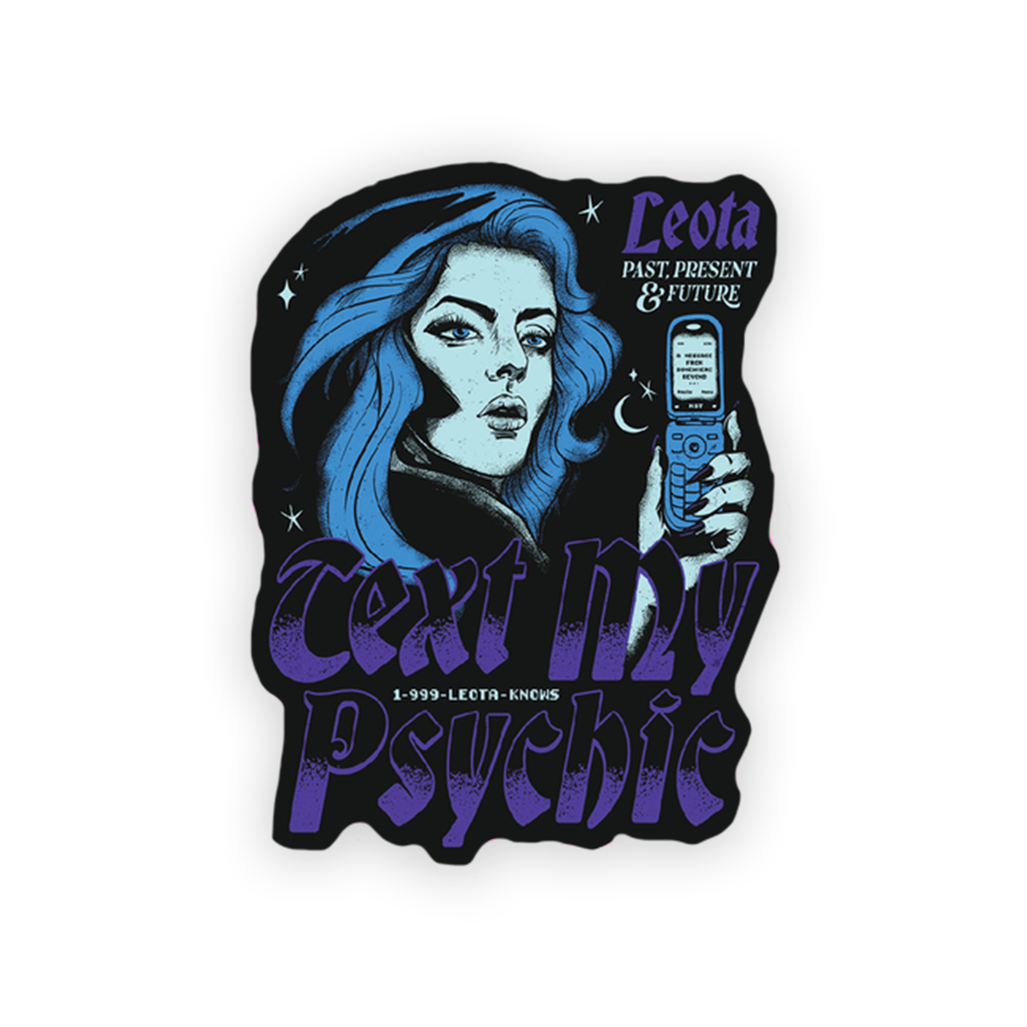 Text My Psychic Sticker