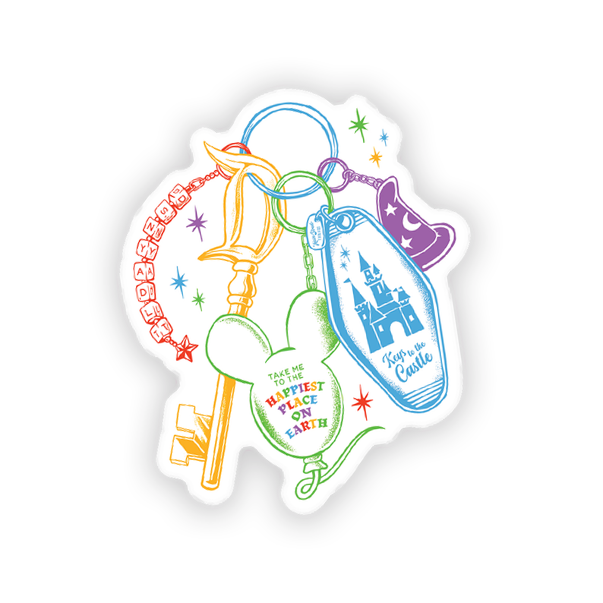 Keys to the Rainbow Sticker