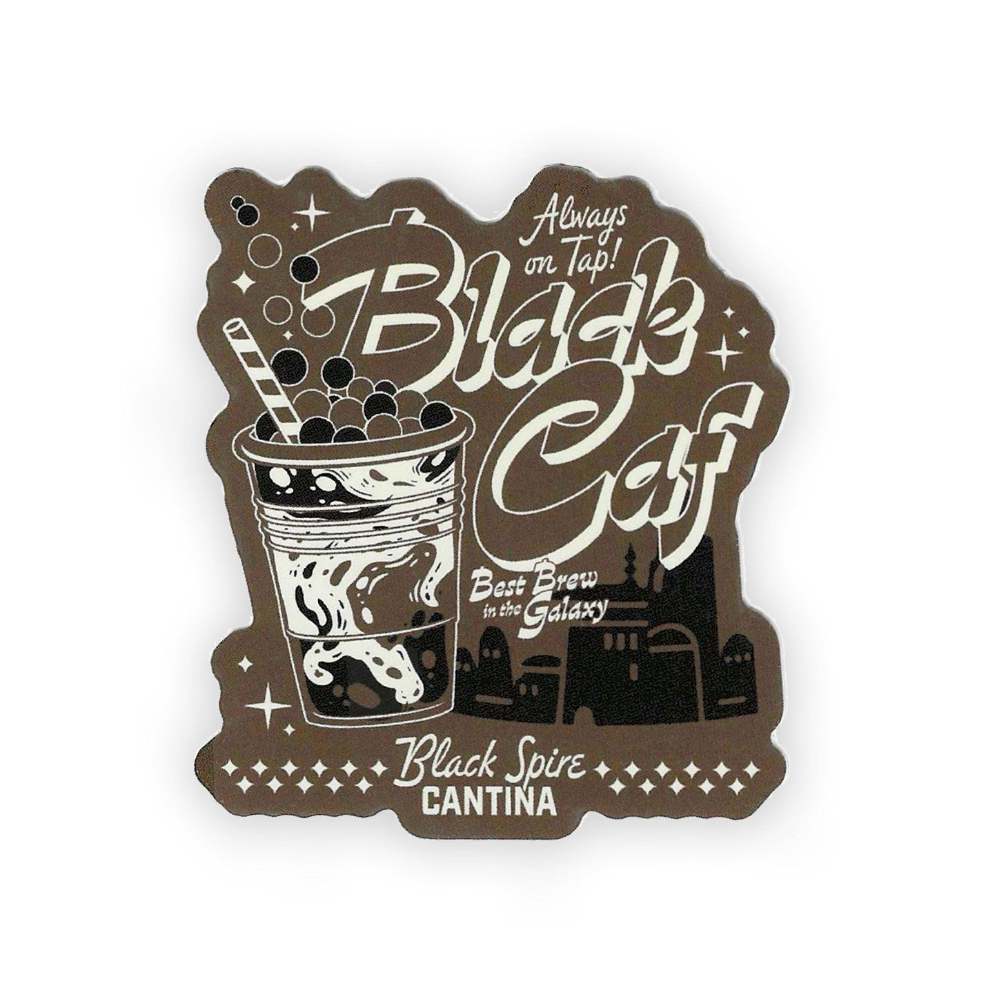 Black Caf Cantina Sticker