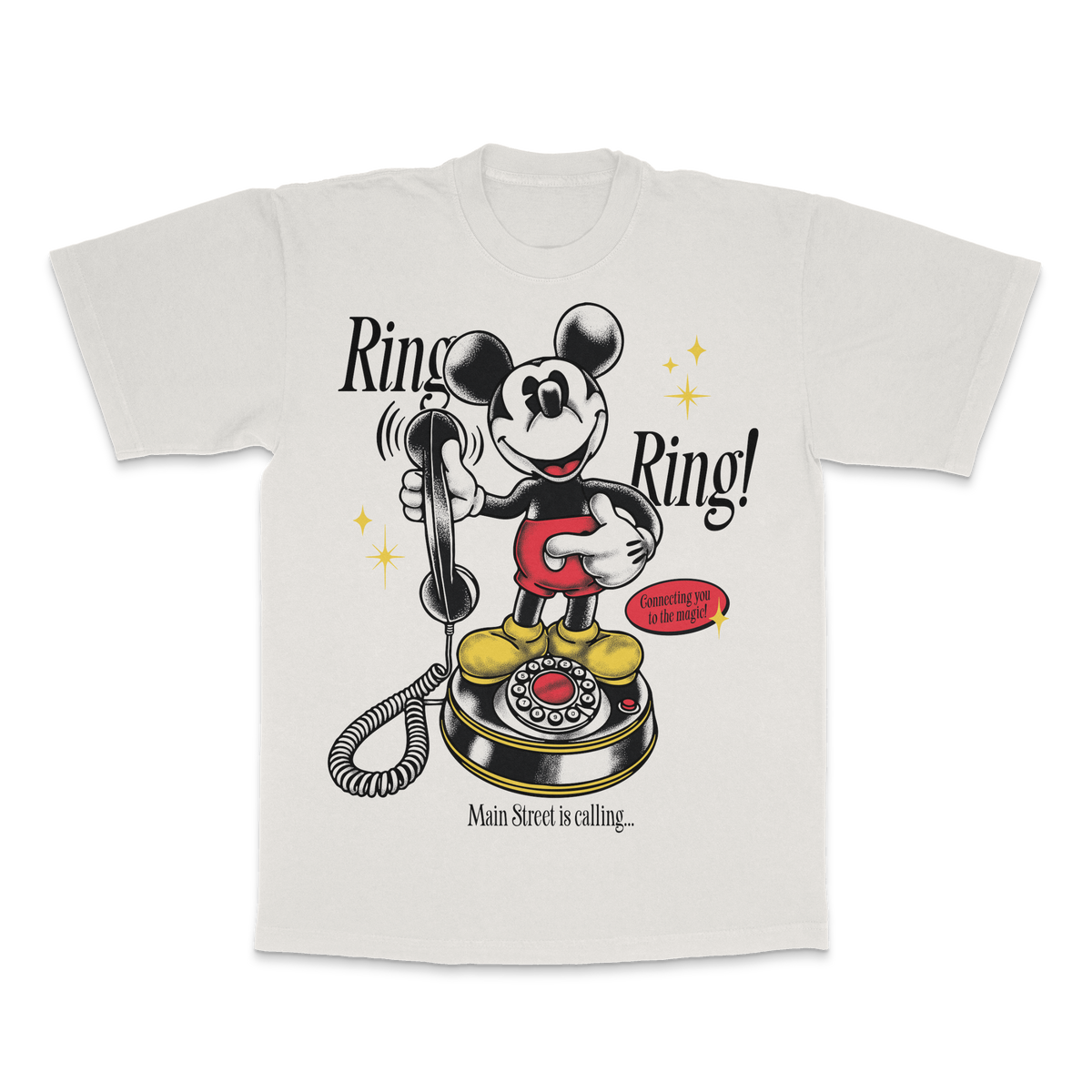 Ring Ring! Tee | Mickey Mouse, Vintage, Disney, Phone, Calling 