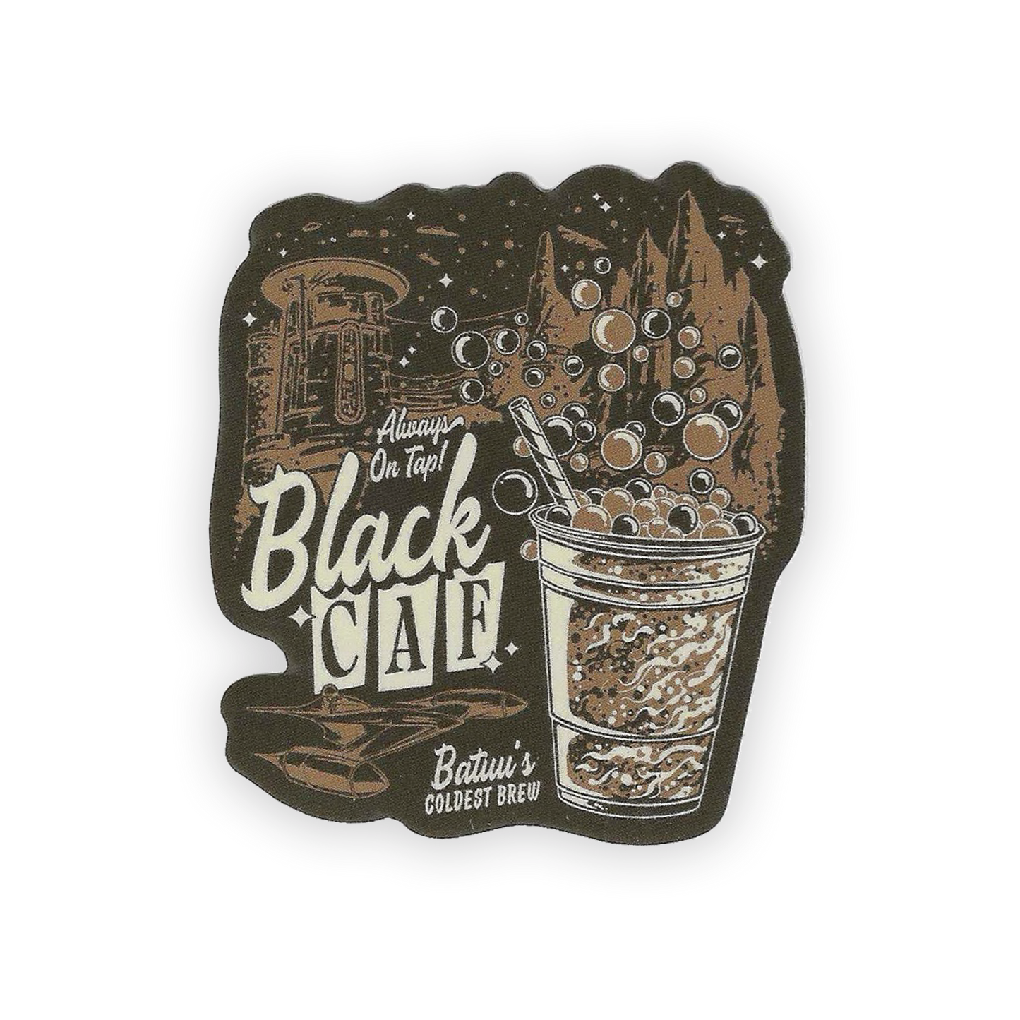 Black Caf Cantina Sticker