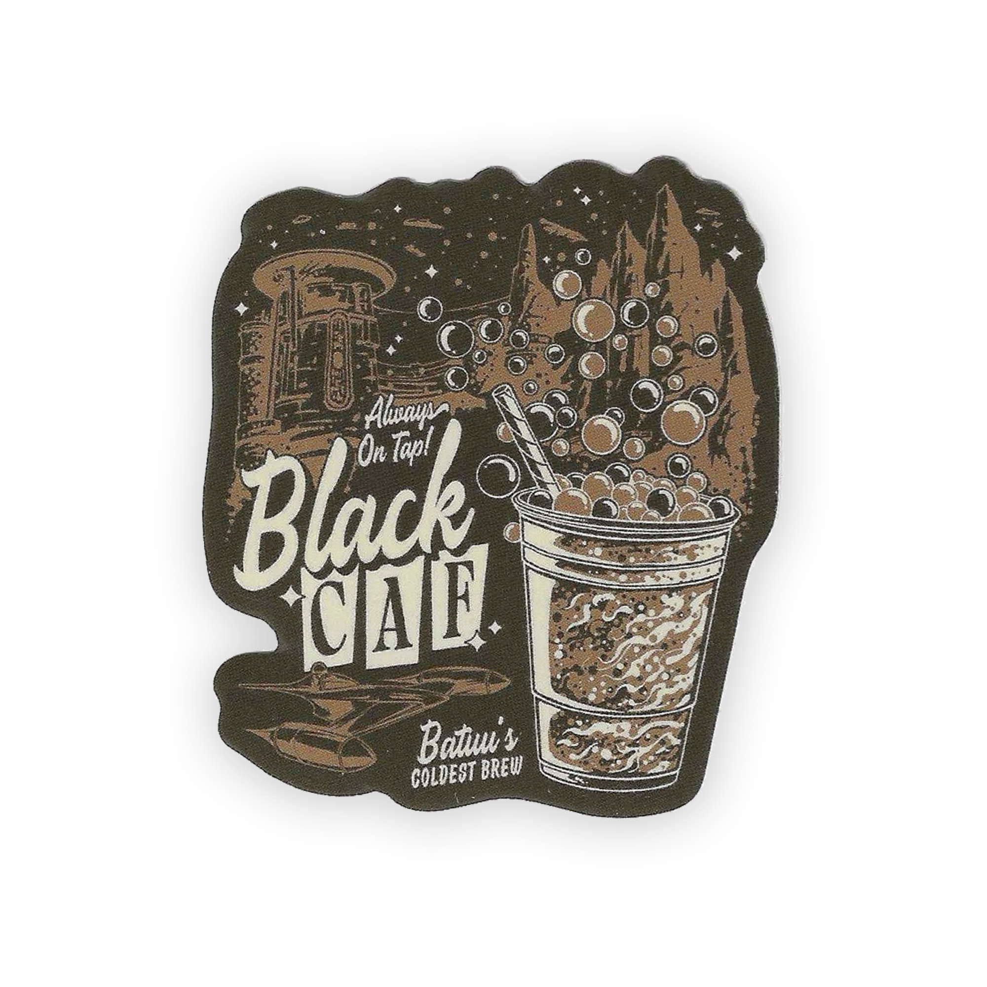 Black Caf Cantina Sticker