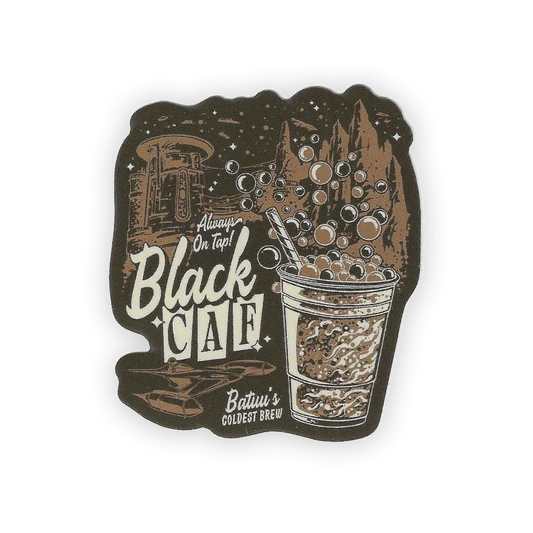 Black Caf Cantina Sticker